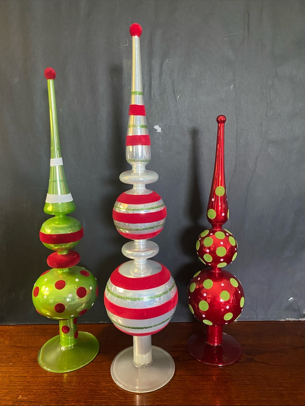 Sam's West Glass Christmas Table Pieces - Picture 2 of 13